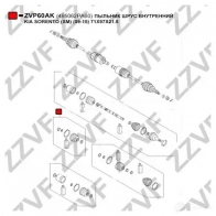 Пыльник шруса ZZVF ZVP60AK 1424993780 RI3Z Z - Изображение 2