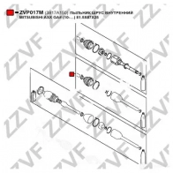 Пыльник шрус внутренний ZZVF ZVP017M MY HNLN 1424993646 - Изображение 3