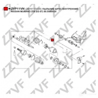 Пыльник шрус внутренний ZZVF TP TZ29 1424993678 ZVP11VN - Изображение 2