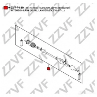 Пыльник шруса ZZVF JTI LYO ZVPP149 1424993817 - Изображение 2