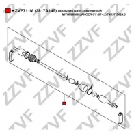 Пыльник шруса ZZVF ZVP711M 1424993795 R808 0X - Изображение 2