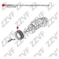 Шкив коленвала ZZVF ZVMD618 1437880681 18 27R3D - Изображение 4