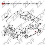 Трос капота ZZVF ZVB442 XGL8B C 1424738641 - Изображение 3