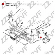Трос капота ZZVF 1424738642 Q 9YZZC ZVB595 - Изображение 3