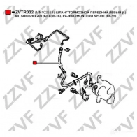 Тормозной шланг ZZVF 1424913028 E B7WKDB ZVTR032 - Изображение 2