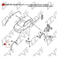 Накладка крыла заднего правого ZZVF 1425015439 QX-NS-XK-012R 6 EPE7O4 - Изображение 2