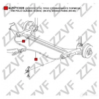 Трос ручника ZZVF 1425053914 M0M9 WZ ZVTC028 - Изображение 3