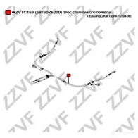 Трос ручника ZZVF ZVTC169 1437882660 Z8 KDN0K - Изображение 2
