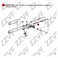 Трос ручника ZZVF Y0E IESY ZVTC068 1425053952 - Изображение 2