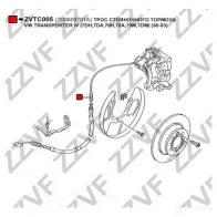 Трос ручника ZZVF E2 S334 1425053892 ZVTC005 - Изображение 2