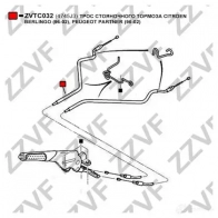Трос ручника ZZVF O H7KHP ZVTC032 1425053918 - Изображение 2
