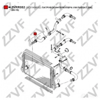 Патрубок интеркулера ZZVF ZVRR052 Z I9DU 1437880749 - Изображение 2