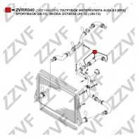 Патрубок интеркулера ZZVF 1437880758 ZVRR040 PU BB9HG - Изображение 2