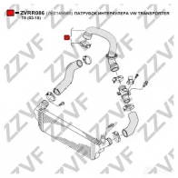 Патрубок интеркулера ZZVF L PC84C7 1437880769 ZVRR086 - Изображение 2