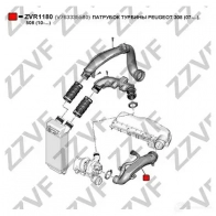Патрубок интеркулера ZZVF I0 FGJ5X ZVR1180 1437880728 - Изображение 2