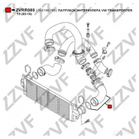 Патрубок интеркулера ZZVF 9LE KT ZVRR085 1437880792 - Изображение 2