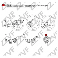 Подрулевой шлейф, витая пружина, кольцо срс ZZVF QJN2LX 9 1424656380 ZVKK126 - Изображение 3