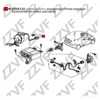 Подрулевой шлейф, витая пружина, кольцо срс ZZVF 1424656376 ZVKK122 ET IF57C - Изображение 3