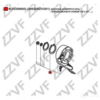 Муфта компрессора кондиционера ZZVF HP B1X1 ZV20900G 1437880947 - Изображение 4