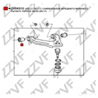 Сайлентблок ZZVF ZV0K010 4IV3 I5B 1424786972 - Изображение 4