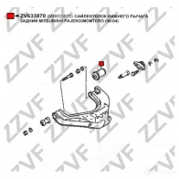 Сайлентблок ZZVF ZV633870 F RGN2 1424588120 - Изображение 4
