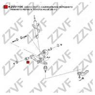 Сайлентблок ZZVF ZV0110K 1424990100 2J S0C - Изображение 4