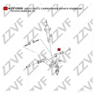 Сайлентблок ZZVF ZV1000K 5W7CC R 1437882580 - Изображение 4