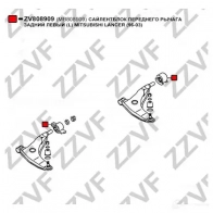 Сайлентблок ZZVF Z6 4OSJ 1437882587 zv808909 - Изображение 3