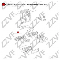 Блок управления печкой, кондиционером ZZVF L 4EHWL 1424861797 ZVKK071 - Изображение 3