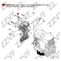 Клапан регулировки фаз грм, vvti ZZVF ZVZA420 1424395995 I3L 6I - Изображение 4