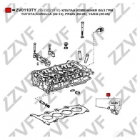 Клапан регулировки фаз грм, vvti ZZVF 3CGS PF0 1424395884 ZV0110TY - Изображение 3