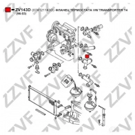 Фланец охлаждающей жидкости ZZVF ZV143D 1424488142 3 IFL5 - Изображение 2