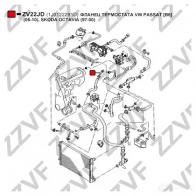 Фланец охлаждающей жидкости ZZVF 1424488171 6J48 TP ZV22JD - Изображение 2