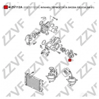 Фланец охлаждающей жидкости ZZVF 1424488116 H3F OBM ZV112A - Изображение 3