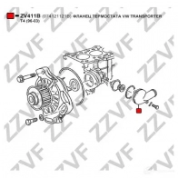 Фланец охлаждающей жидкости ZZVF 80D 3QH9 ZV411B 1424488202 - Изображение 3