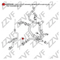 Фланец охлаждающей жидкости ZZVF 1424488156 X XHAHRM ZV202B - Изображение 3