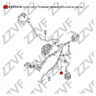 Фланец охлаждающей жидкости ZZVF CQMZ OB8 1424488194 ZV341N - Изображение 2