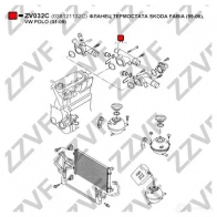 Фланец охлаждающей жидкости ZZVF ZV032C 1424488110 HO JW8C - Изображение 3