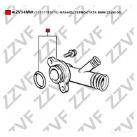 Фланец охлаждающей жидкости ZZVF 1424488195 ZV34MW R UH0T - Изображение 3