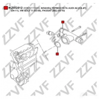 Фланец охлаждающей жидкости ZZVF ZVG812 1424488251 EV 0L4 - Изображение 3