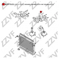 Фланец охлаждающей жидкости ZZVF ZV13LQ 5 VRV9 1424488141 - Изображение 3