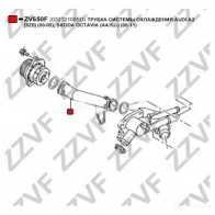 Трубка охлаждающей жидкости ZZVF 1424488224 ZV650F U T9ERXO - Изображение 3