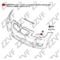 Накладка бампера ZZVF V X6WS ZVFP019 1424966858 - Изображение 3