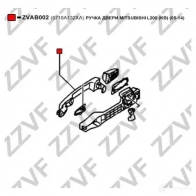 Ручка двери ZZVF GNPN N5L 1424812184 ZVAB002 - Изображение 3
