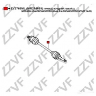Привод передний левый ZZVF 1425047625 GCP ZT0 ZV2768ML - Изображение 4