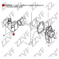 Фланец охлаждающей жидкости ZZVF 80X 8TXH ZVN36 1424488275 - Изображение 3