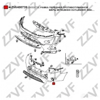 Рамка передней противотуманной фары ZZVF GLUTE KX ZV6400739 1425015442 - Изображение 3