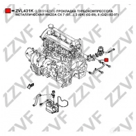 Прокладка турбины ZZVF 1437882613 E J390D ZVL431K - Изображение 2