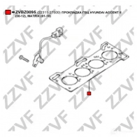 Прокладка ГБЦ ZZVF ZVBZ0095 3BK0MU S 1437882481 - Изображение 2