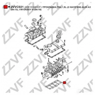 Прокладка ГБЦ ZZVF Volkswagen Passat (B6) 4 Универсал 1.9 TDI 105 л.с. 2005 – 2010 5 7WZD ZVVC021